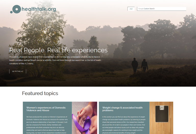 Health talk home page